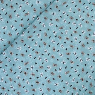 Baumwolljersey - Mäuse - teal