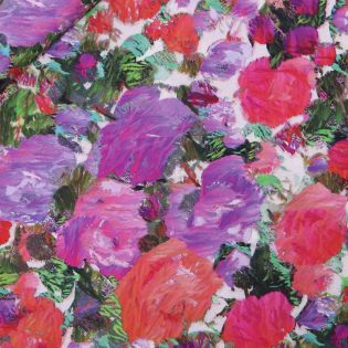Baumwolljersey - Digitaldruck - Wildblume - pink