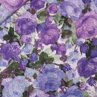 Baumwolljersey - Digitaldruck - Wildblume - lila