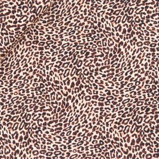 Baumwolljersey -  Leoparden-Print - braun
