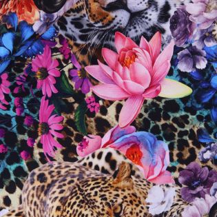 Baumwolljersey - Leopardenblüte