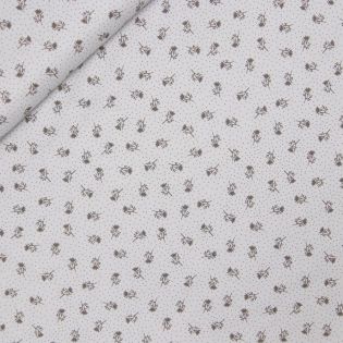 Patchwork - Baumwolle - kleiner Zweig - hellgrau 