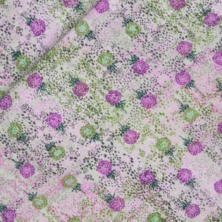 Patchwork - Baumwolle - Blumenwiese - fuchsia 