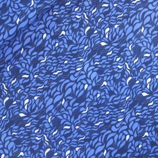 Baumwolle - organischs Muster - blau