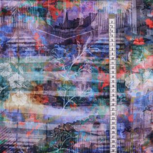 Patchwork - Baumwolle - My Bright Town - lila blau