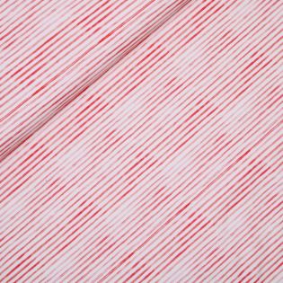 Baumwolljersey - Maritim - Streifen - rot - weiss