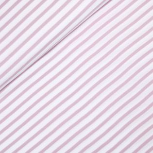 Interlockjersey - Streifen - rosa, weiß