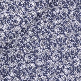 Reines Leinen - Federn - blau