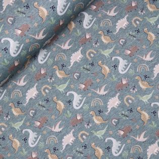 Alpenfleece - Dinos - teal