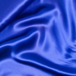 Seide - Satin - uni - royalblau