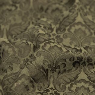 Stretch - Jacquard - Paisley - uni - grün