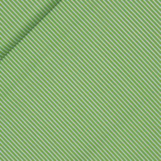Baumwolle - Streifen 4mm/2mm - grasgrün