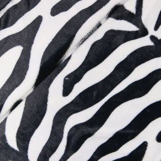 Pelzimitat - Zebra - schwarz - weiß