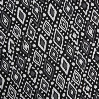 Deko - Jacquard - Doubleface - schwarz - weiss - Raute