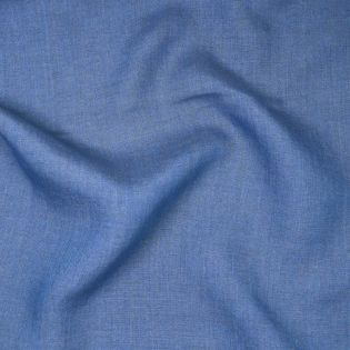 Reines Leinen - uni - jeansblau - meliert