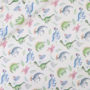 Baumwolljersey - Baby Dinos - creme