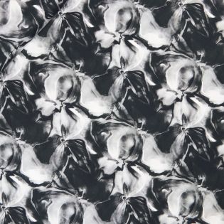 Baumwolljersey - Digitaldruck - magiches Auge - schwarz weiss