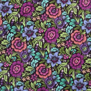 Patchwork - Baumwolle- Tula Pink - Nightshade - Free Spirit - Spider Blossom