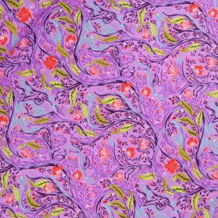 Patchwork - Baumwolle- Tula Pink - Full Moon Forrest - Branch Manager - lila