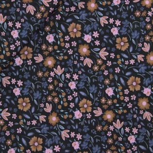 Babycord - bedruckt - digital Blume