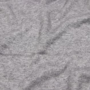 Strickjersey - melange - hellgrau