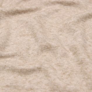 Strickjersey - melange - beige