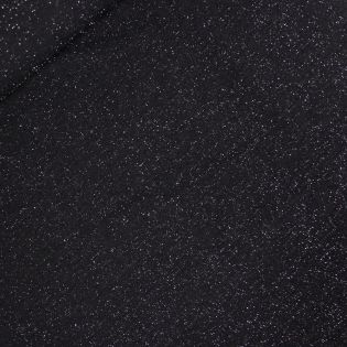 Strickjersey - Lurex - schwarz
