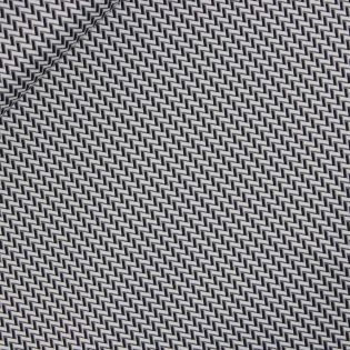 Strickjersey - Zick Zack - schwarz
