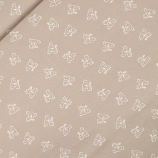 Baumwolle - Satin - Baby Boom - Koala Bären - beige