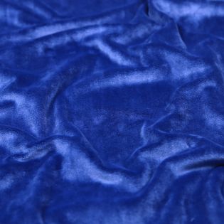 Velvet - stretch - uni - royalblau