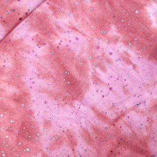 Alpenfleece - Batik - Metallic Drops - pink