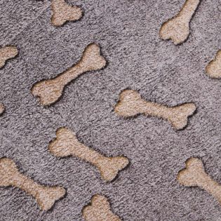 Wellnessfleece - Knochen - braun