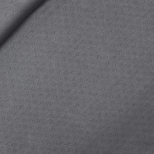Feinstrickjersey - Ajour - uni - Herzen - mittelgrau