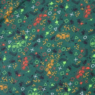 Baumwolljersey - Spielekonsole - grün