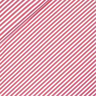 Baumwolljersey - Streifen - koralle - weiss