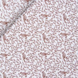 Baumwolljersey - versteckte Vögelchen - creme