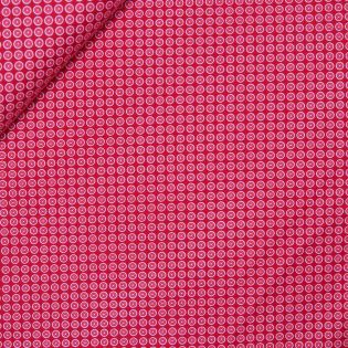 Baumwolle - kleine Kreise - rot - weiss - hellrot