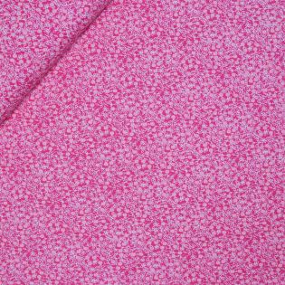Baumwolle - kleine Äste - pink - rosa - weiss