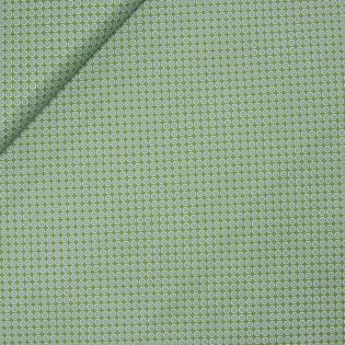 Baumwolle - kleine Kreise - hellgrün - weiss - grün