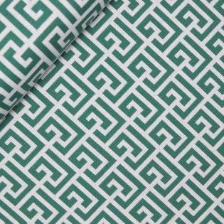 Strickjersey - Labyrinth - grün - creme
