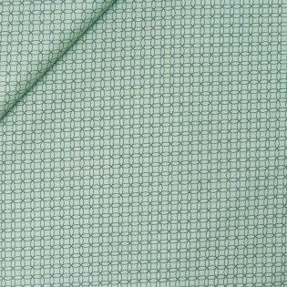 Baumwolle - Popeline - grafische kleine Kreise - grün