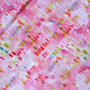 Patchwork - Baumwolle -  Aquarelltupfen - rosa