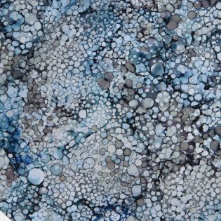 Patchwork - Baumwolle -   Graublauer  Tintentraum 