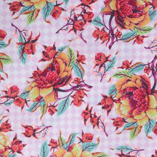 Patchwork - Baumwolle - Tula Pink - Untamed - Peony for your Thoughts - bunt