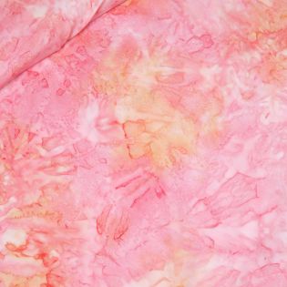 Patchwork - Baumwolle - handgebatikt - rose