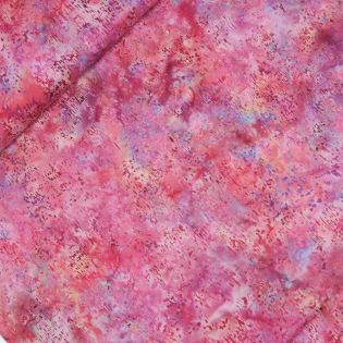 Patchwork - Baumwolle - handgebatikt - Sprenkel - pink