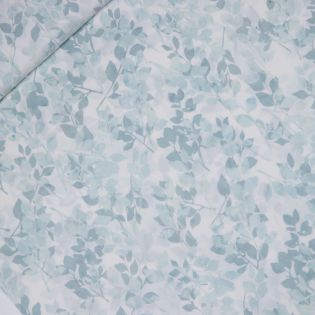 Patchwork - Baumwolle - handgebatikt - 3D Blumen - zartblau