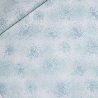 Patchwork - Baumwolle - handgebatikt - Pusteblumen - zartblau