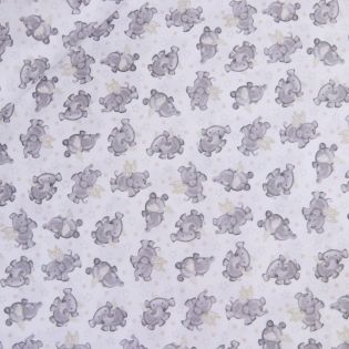 Patchwork - Baumwolle - Himmlische Elefanten - weiß