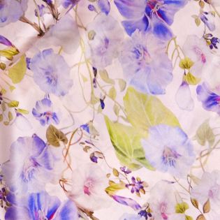 Seidenstretch - Morning Glory - beige - lavendel 
